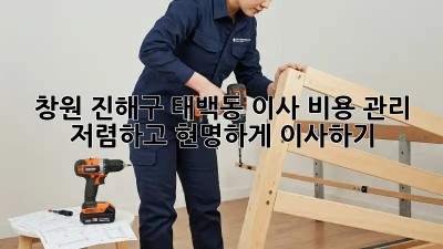 창원 진해구 태백동 이사 비용 관리: 저렴하고 현명하게 이사하기! ✨